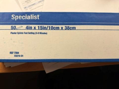 4 Inch Plaster Splints