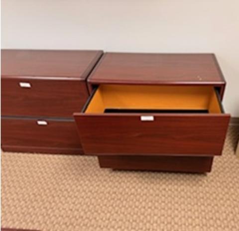 Executive Cherry Wood Office File Cabinets