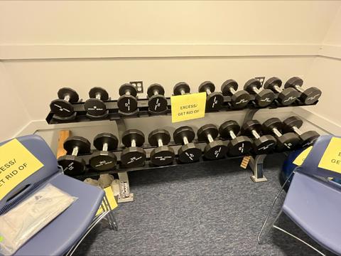 Dumbbells and Rack