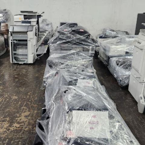 (1) LOT OF 7-PALLETS & 3-FLOOR ITEMS OF ADP ELECTRONICS