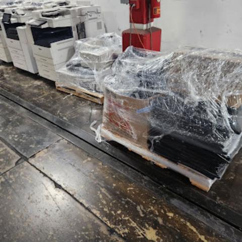 (1) LOT OF 3-PALLETS & 7-FLOOR ITEMS OF ADP