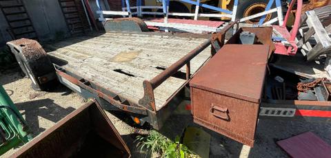 16' HAWKLINE DOUBLE AXLE FLATBED UTILITY TRAILER