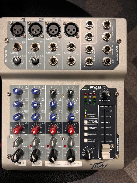 PEAVEY PV6 USB 4 CHANNEL MIXER