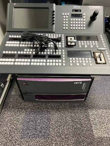 GRASS VALLEY VIDEO MIXER AND K FRAME PRODUCTION CENTER