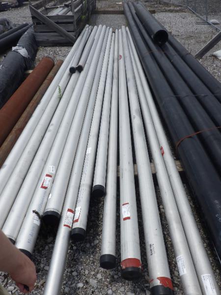 Lot of steel pipes