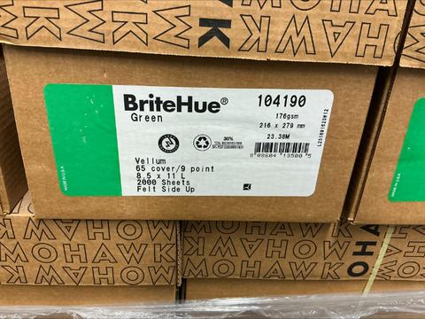 BriteHue Green Vellum65 Paper