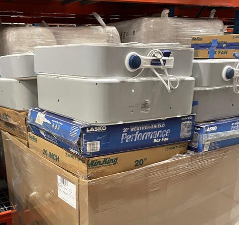 Small Trash Cans, Box Fans and Furniture Dollies