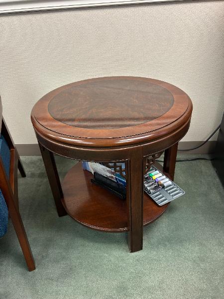 Circular Wooden Side Table