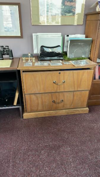 2 Drawer Wooden Lateral File Cabinet