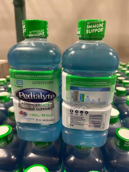 BOTTLES OF PEDIALYTE ELECTROLYTE SOLUTION