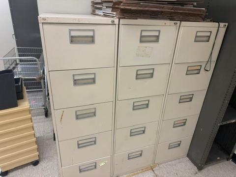 FIVE DRAWER FILE CABINETS