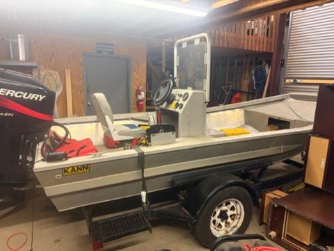 1993 Kann Trailer with Boat,  Motor
