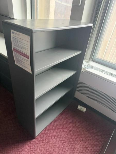4-Shelf Freestanding Metal Office Bookcase