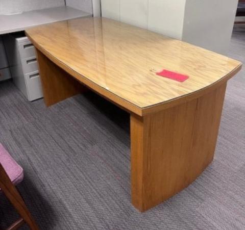 Oval Conference Table with Glass Top