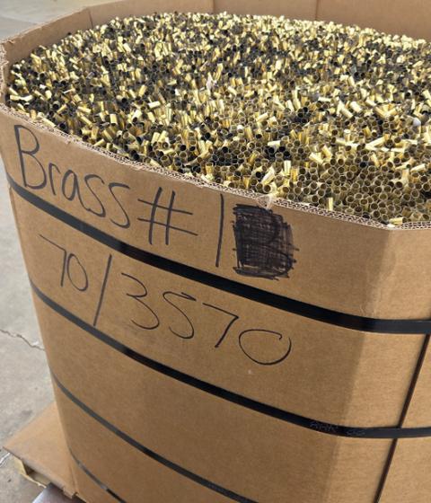 Spent Brass Casings and Brass Casings with Plastic Tip Lot