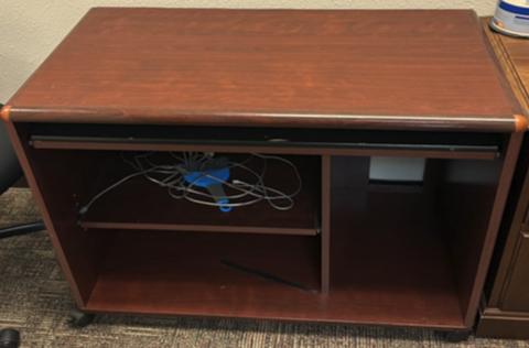 2 Small Printers Stand With Storage Shelf