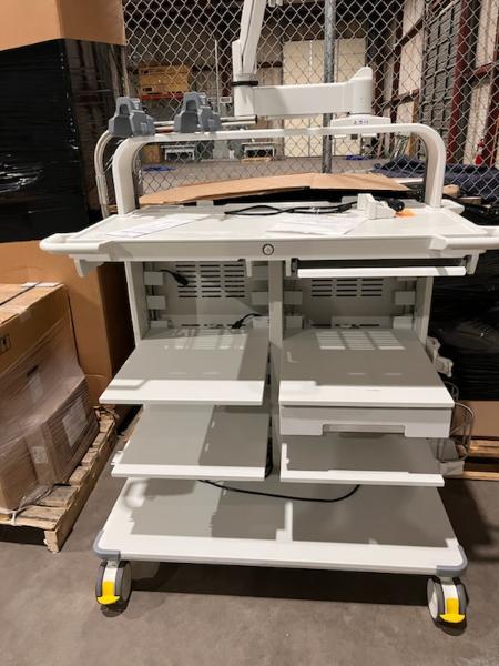 Olympus Endoscopy Rolling equipment rack with Locking Wheels