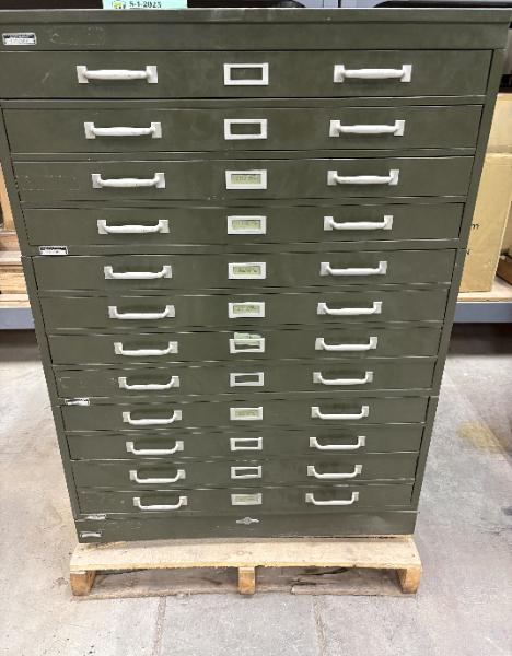 5-Drawer File Cabinets, 33" W x 13" H x 25" D, Qty 3