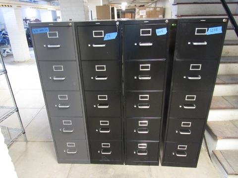 4 Five Drawer Filing Cabinets