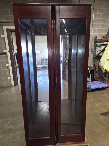 2 Wood Display Cases