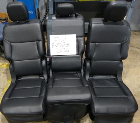 2026 Ford Explorer Rear Seats Black Leather