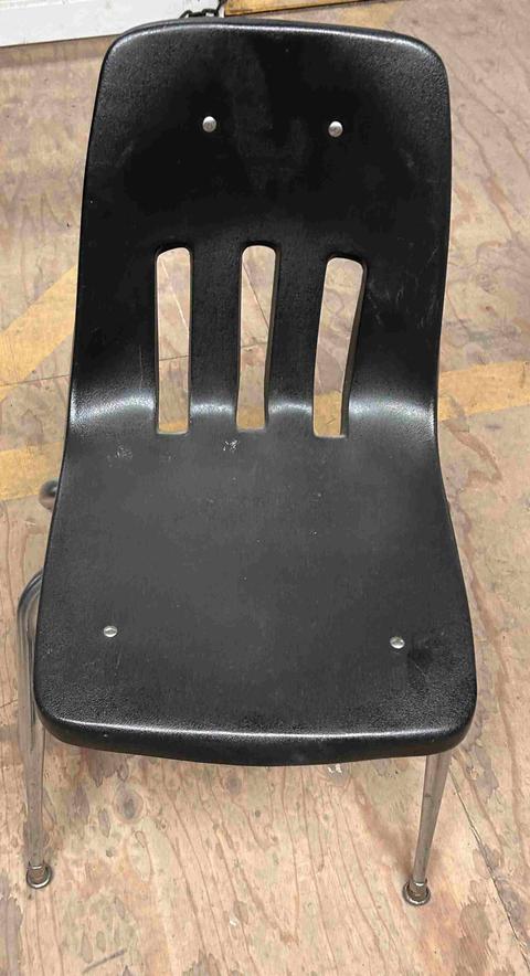 Various Brown Plastic Stackable Chairs