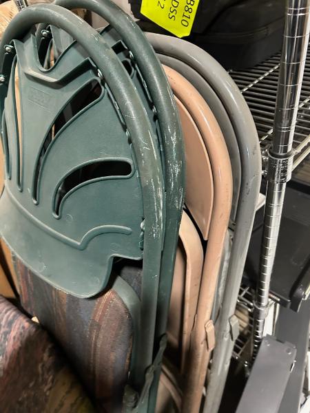 Four Foldable Metal Chairs