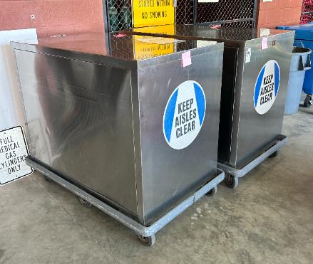 Rolling Stainless-Steel Storage Cart Lot