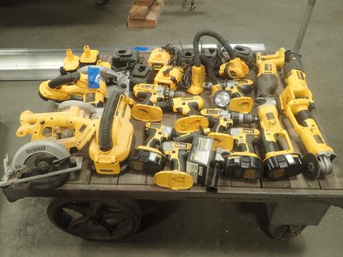 17 Cordless Powertools with Batteries and Battery Chargers (1 LOT)