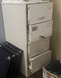 Mosler 4-drawer file cabinet safe