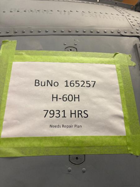 Scrap, Sikorsky HH60 Jayhawk, Airframe, Buno: 165257
