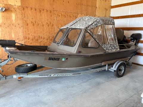 1995 WOOLRIDGE ALASKAN 15FT BOAT W/TRAILER