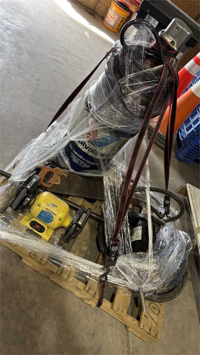 Shop Equipment Bundle – Grinder, Pump, Motor, Hand Tool - photo 1