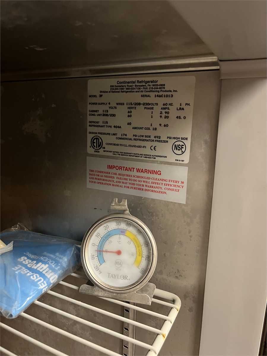 Continental 3 Door Commercial Freezer Model 3F - photo 1