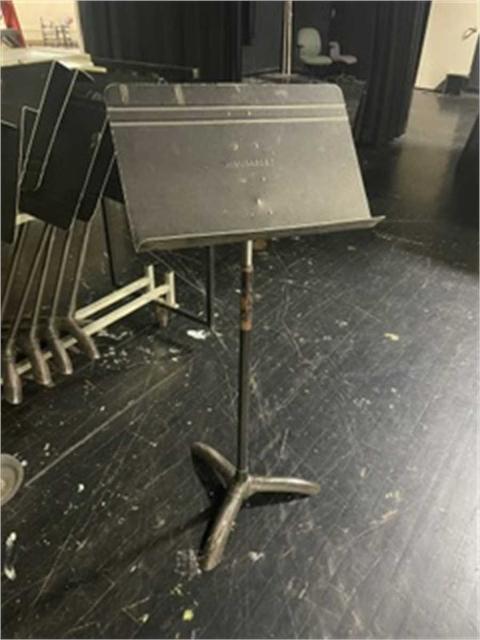 Music stands and cart
