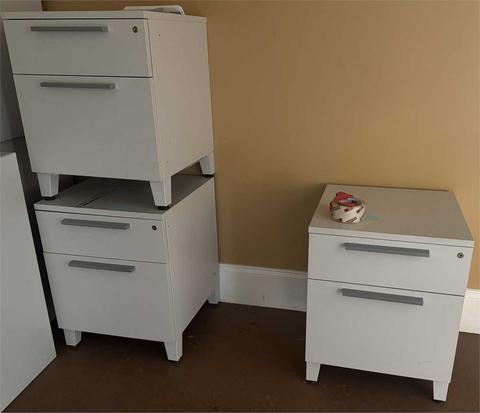 Small cabinets/oversized filing cabinets sold as one lot