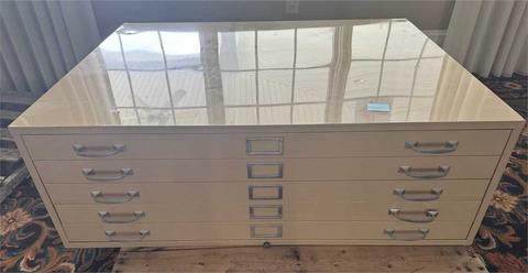 Drawer flat file cabinet