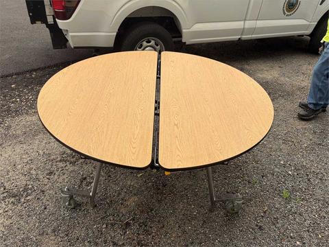 Ten 5' (five-foot) round wooden tables