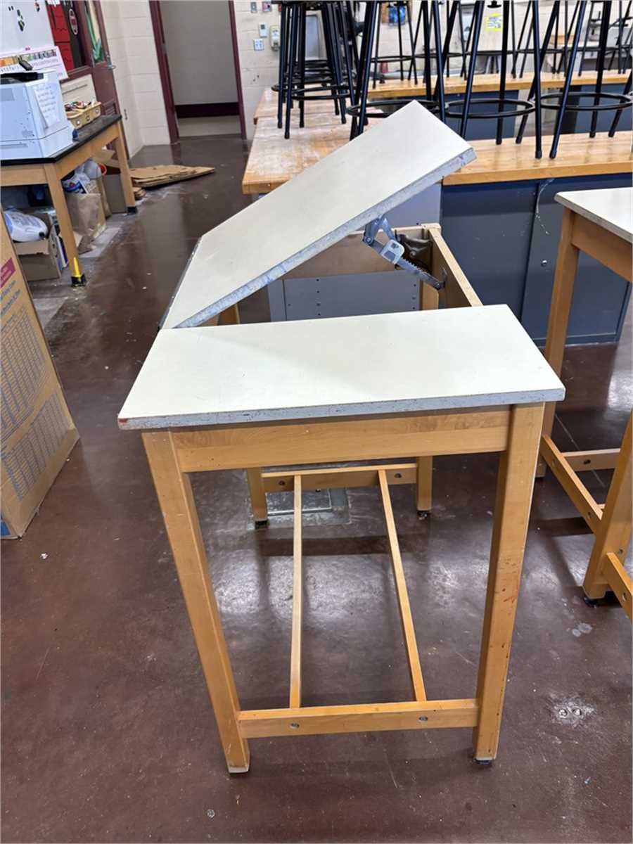 Institutional Adjustable Drafting Tables / Art Desks (Qty 2) - photo 1