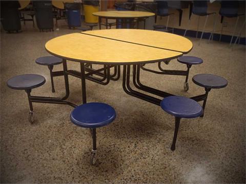 60" Round Cafeteria Table - 1 Table - 4 of 5