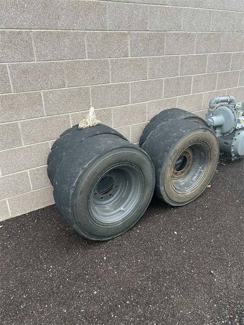 Used foam-filled skid steer tires