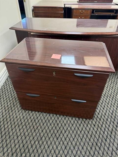 2 Drawer Wood File Cabinet