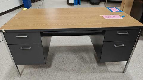 Lot of 2 Metal Desks