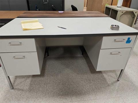 Lot of 2 Metal Desks
