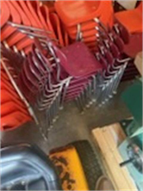 19 Maroon Acrylic Chairs