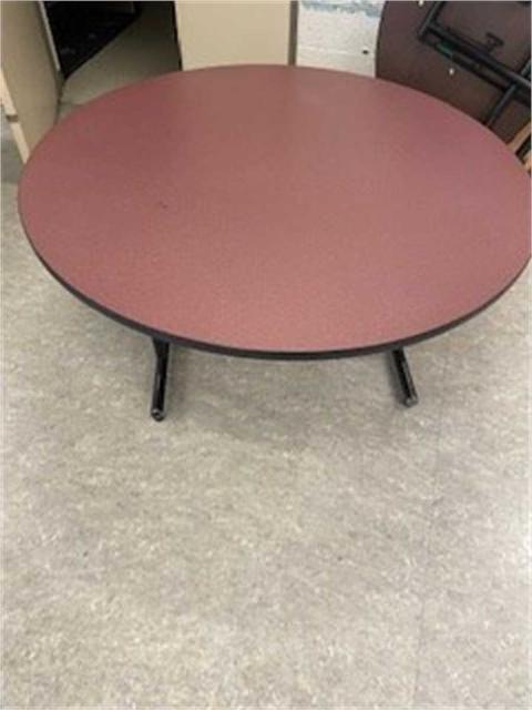 Round tables - 5 ft & mauve in color - Qty of 3