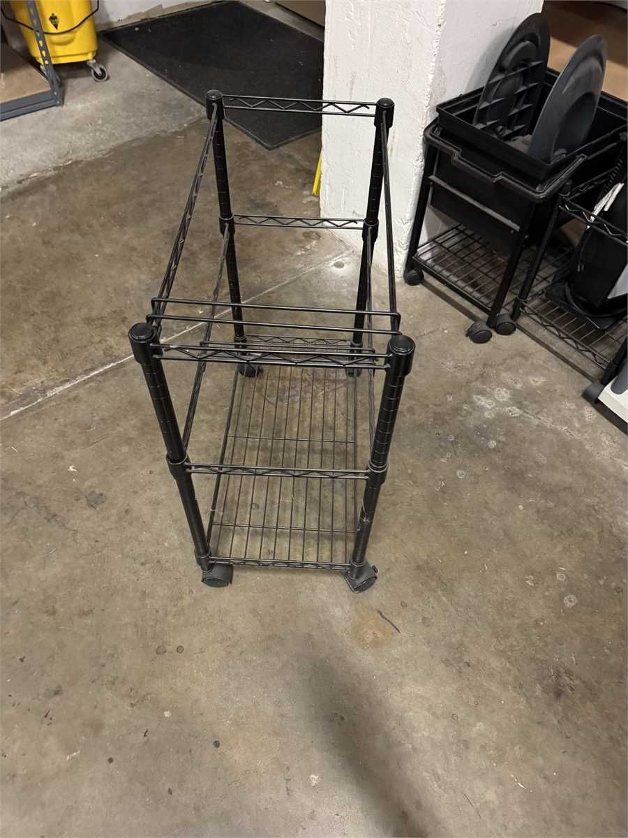3 Tier Black Rolling Hanging File Cart - photo 1