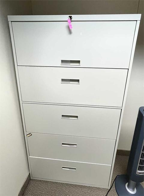 5 Drawer Metal Lateral Filing Cabinet