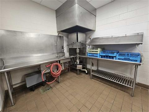 Commercial Dishwasher with Rinse Sink and Drying Area