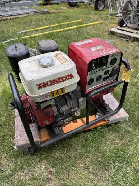 Honda EG5000X Generator (asset tag 0014, rest unreadable)